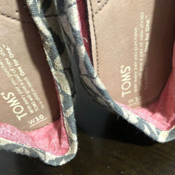 TOMS Zigzag Zebra Hemp Slip-On Espadrille Casual Shoes Size 10 - Picture 6 of 7